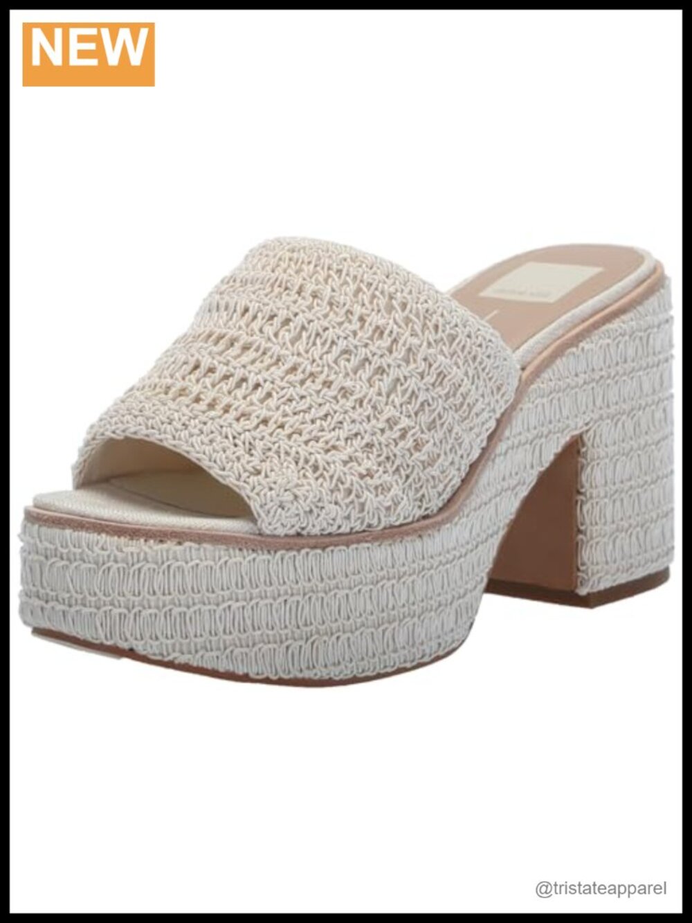 Woven Textile Wedge Slide Sandal Almond Toe Ankle Strap Slip On Casual